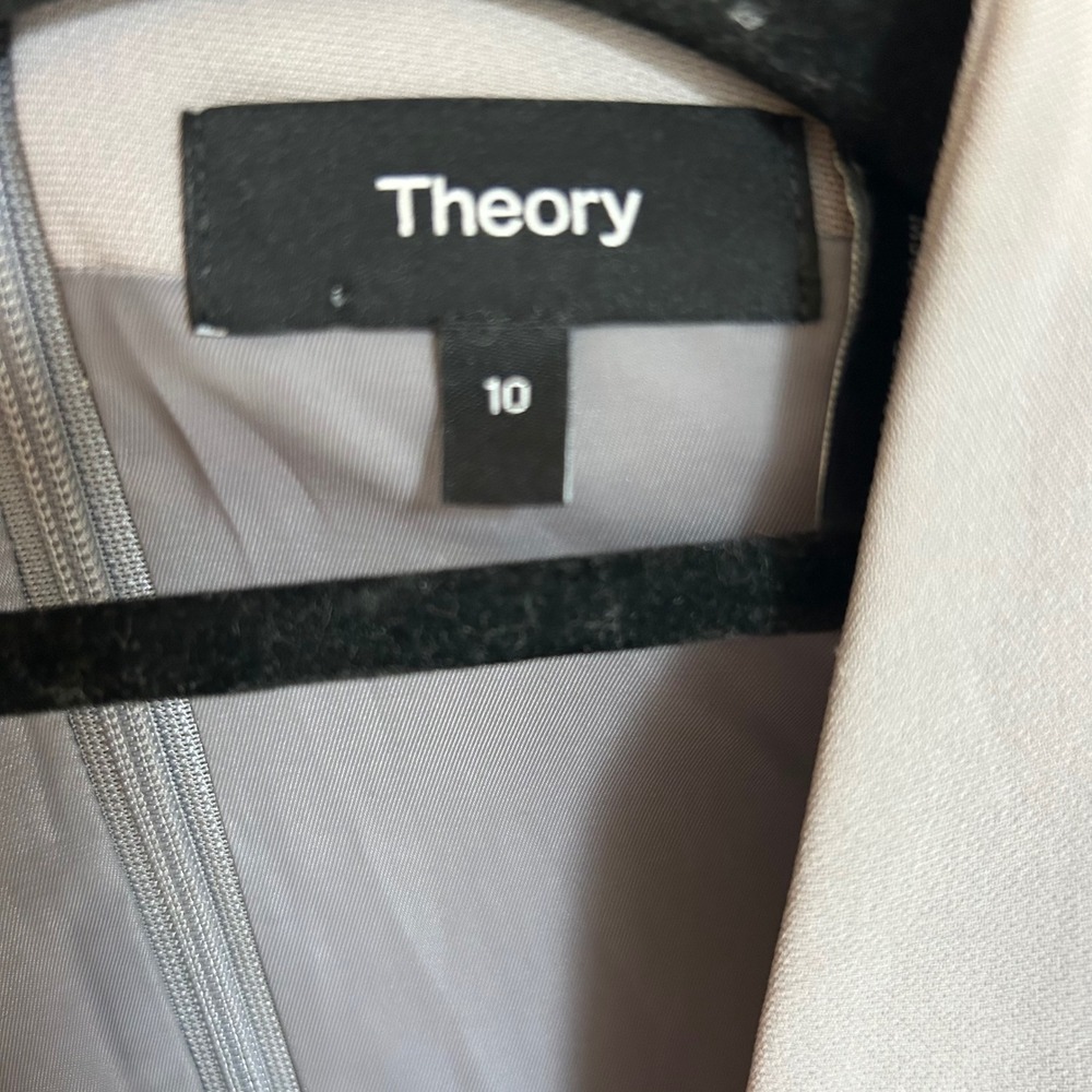 Theory Sleeveless Sheath Dress Women's Size 10 V Neck Career Office Minimalist - Picture 2 of 4